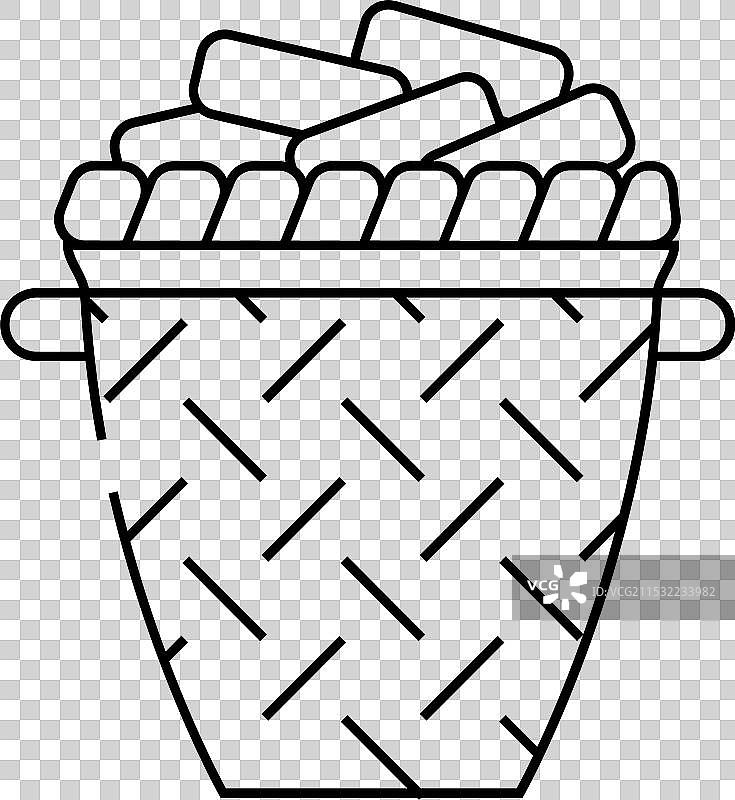 圆环篮子线条图标图片素材