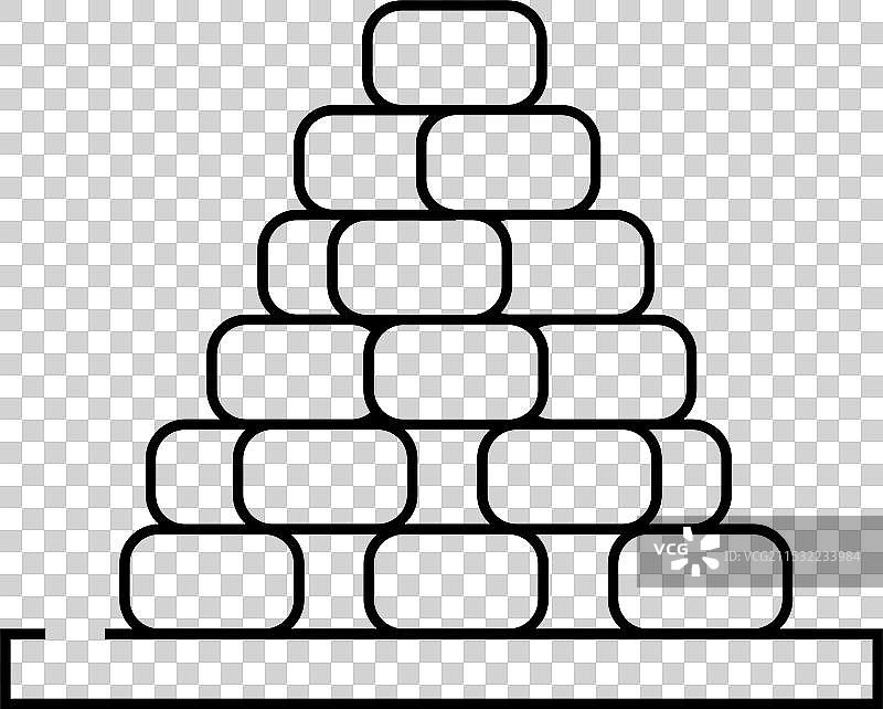 泥炭堆线条图标图片素材