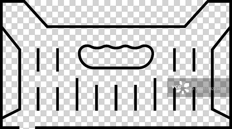 塑料箱容器线条图标图片素材