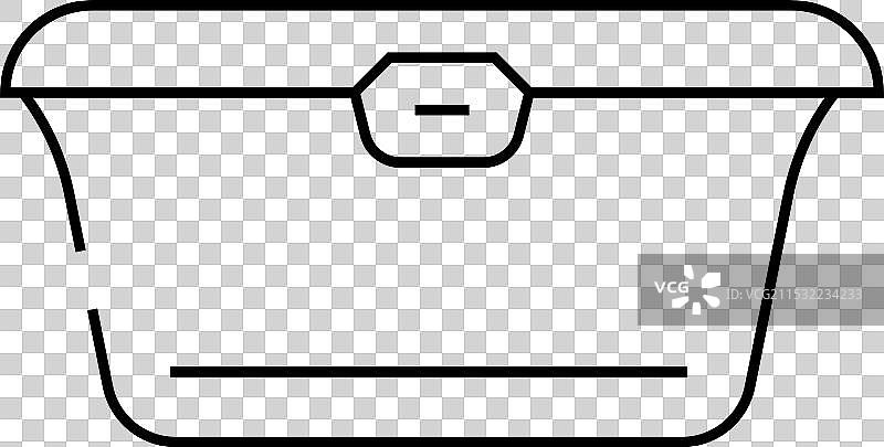 食品包装塑料容器线条图标图片素材