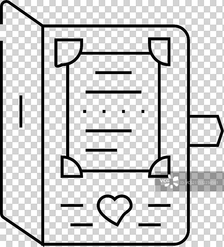 婚礼邀请线条图标图片素材