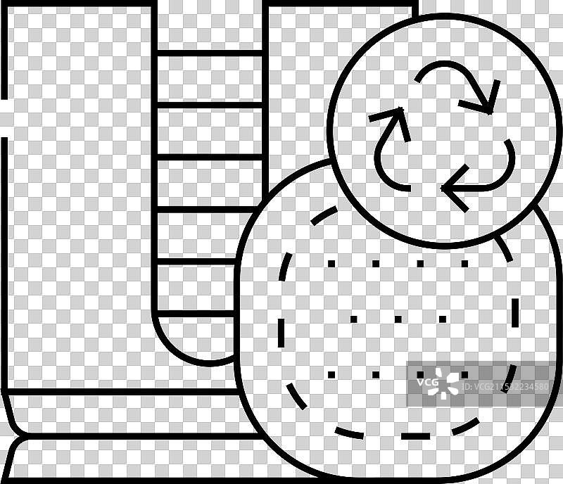 可重复使用的卸妆棉线条图标图片素材