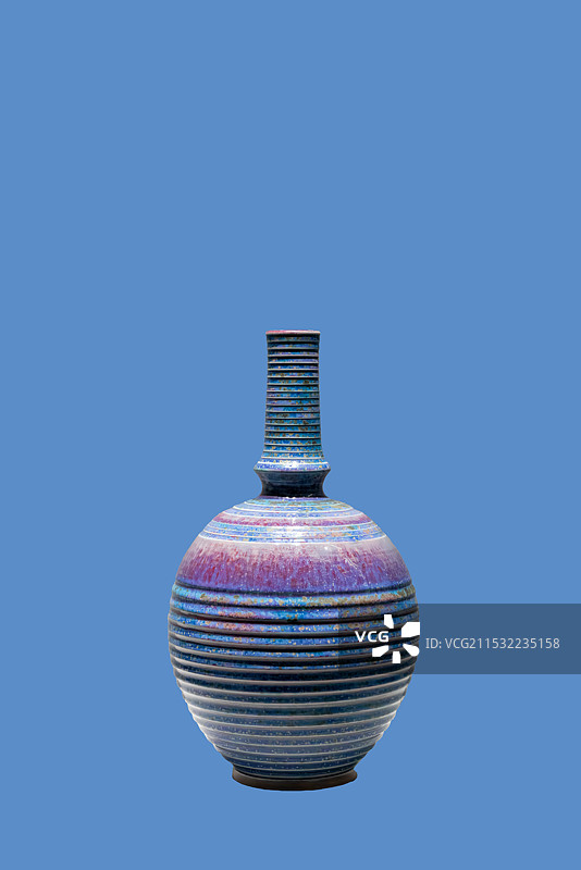 陶瓷艺术品，非遗，钧瓷,福禄瓶图片素材