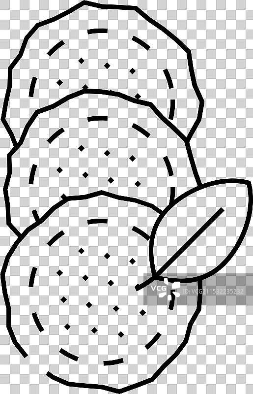 可重复使用的卸妆棉线条图标图片素材