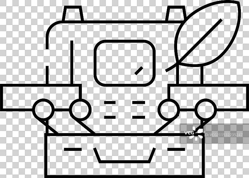 化妆品盒线条图标图片素材