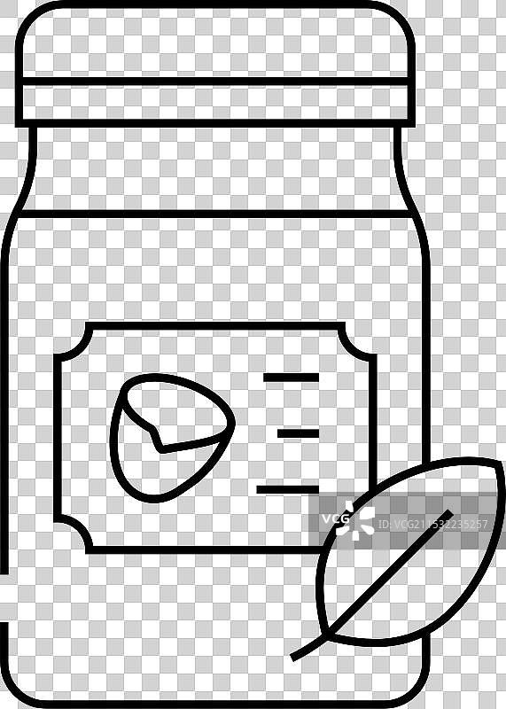 纯椰子油用于头发和皮肤的线条图标图片素材