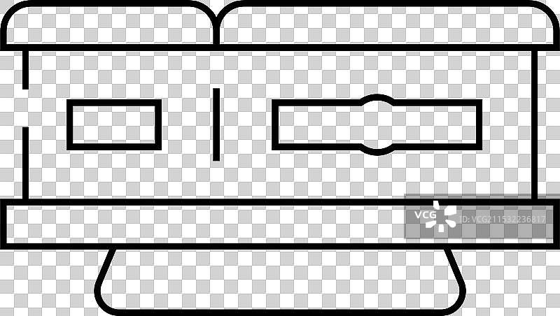 棺材架上的线条图标图片素材