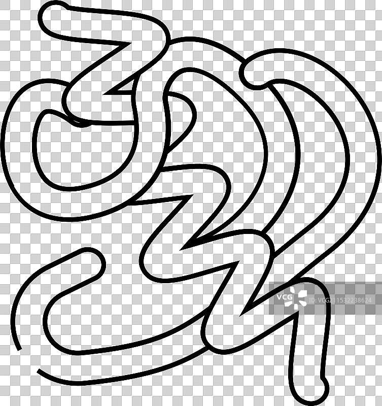 阿尔特罗螺旋藻海藻线条图标图片素材