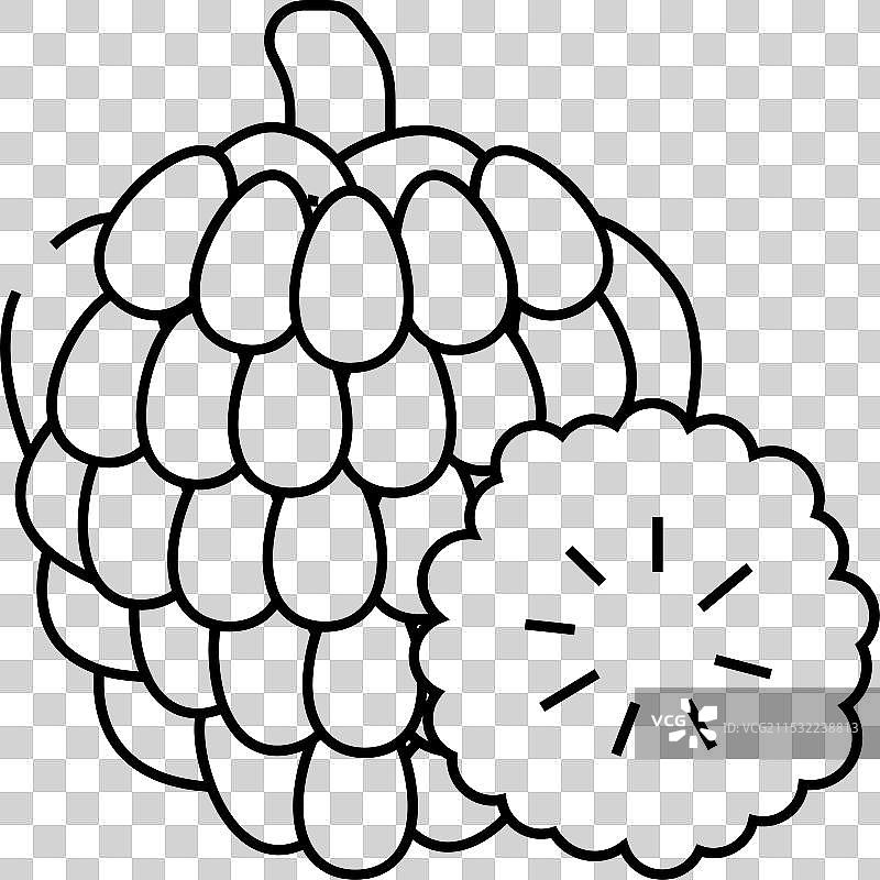 奶油苹果水果线条图标图片素材