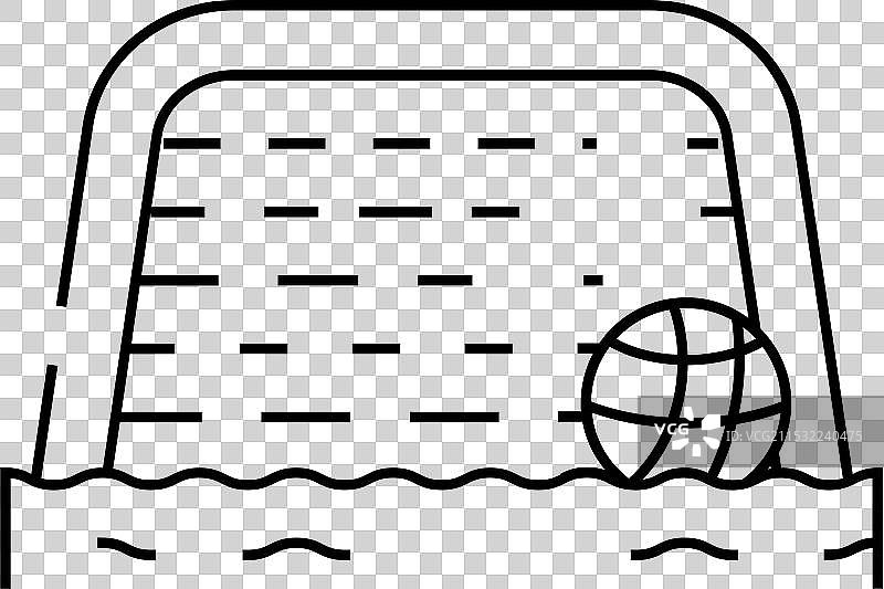 水球线条图标图片素材