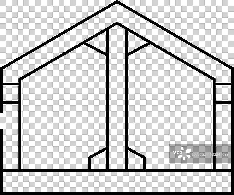 建筑金属框架线条图标图片素材