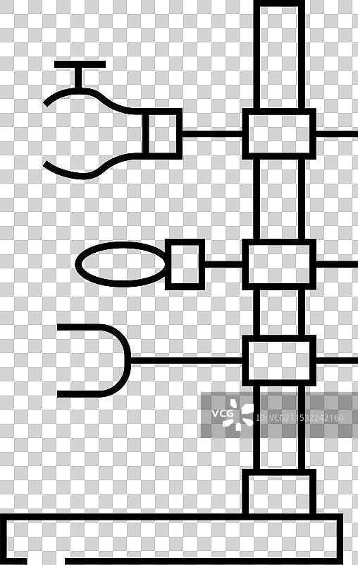实验室工具支架线条图标图片素材