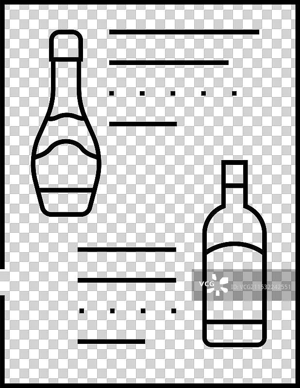 菜单酒类线条图标图片素材