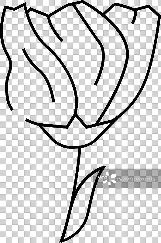 丽莎花线条图标图片素材