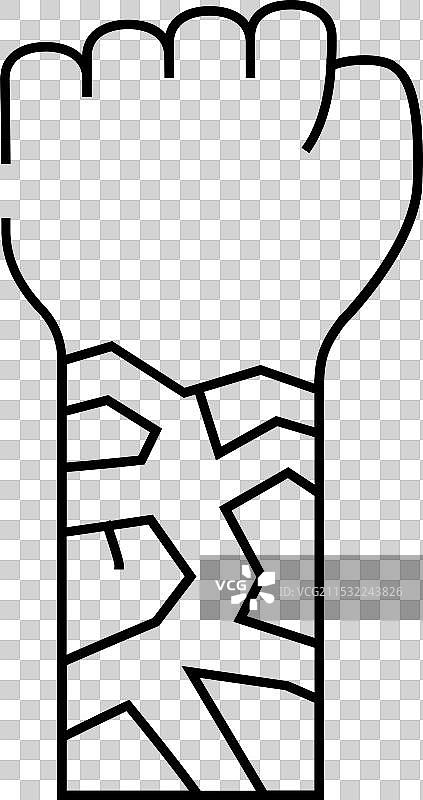 鱼鳞病皮肤病线条图标图片素材