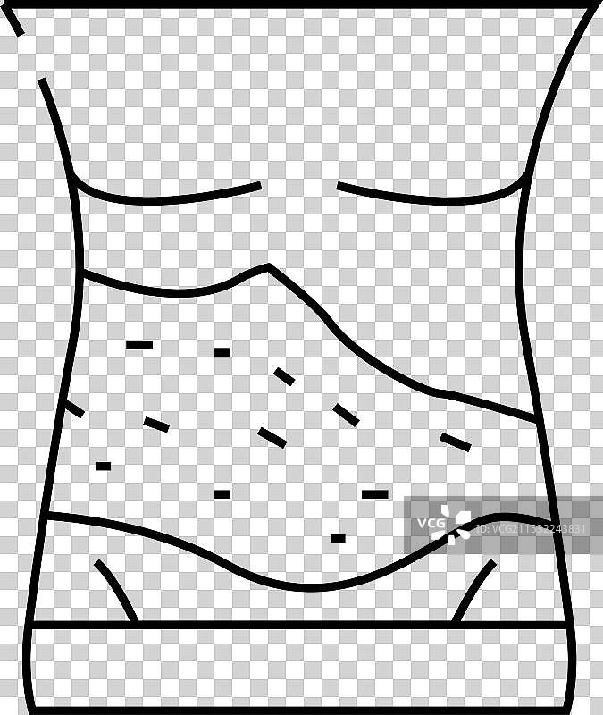 带状疱疹皮肤病线条图标图片素材