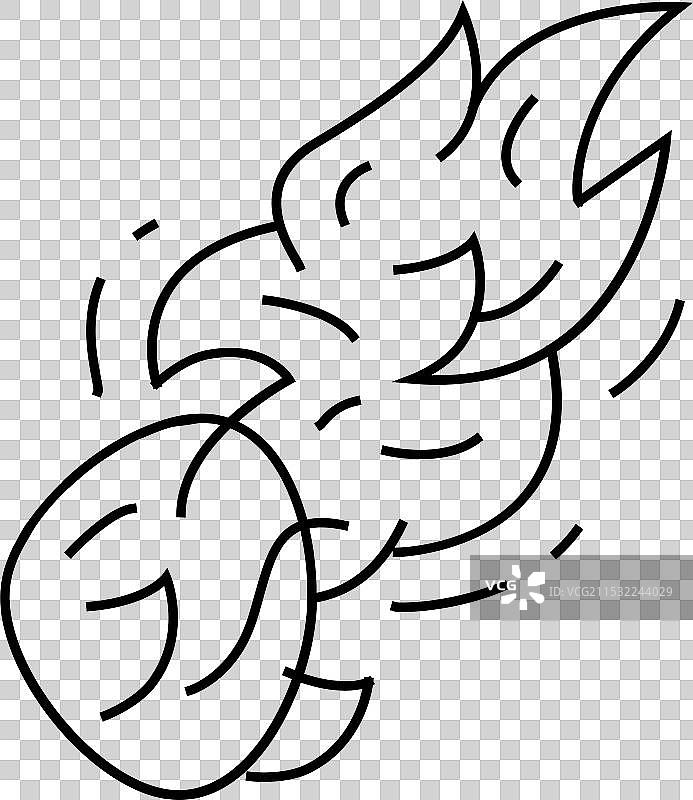 流星燃烧线条图标图片素材