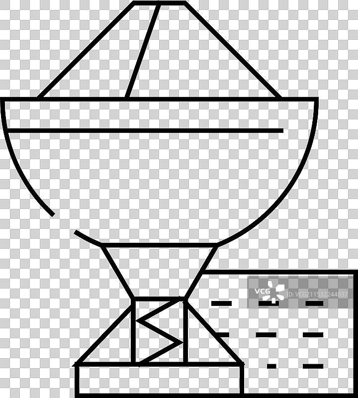 射电望远镜线条图标图片素材