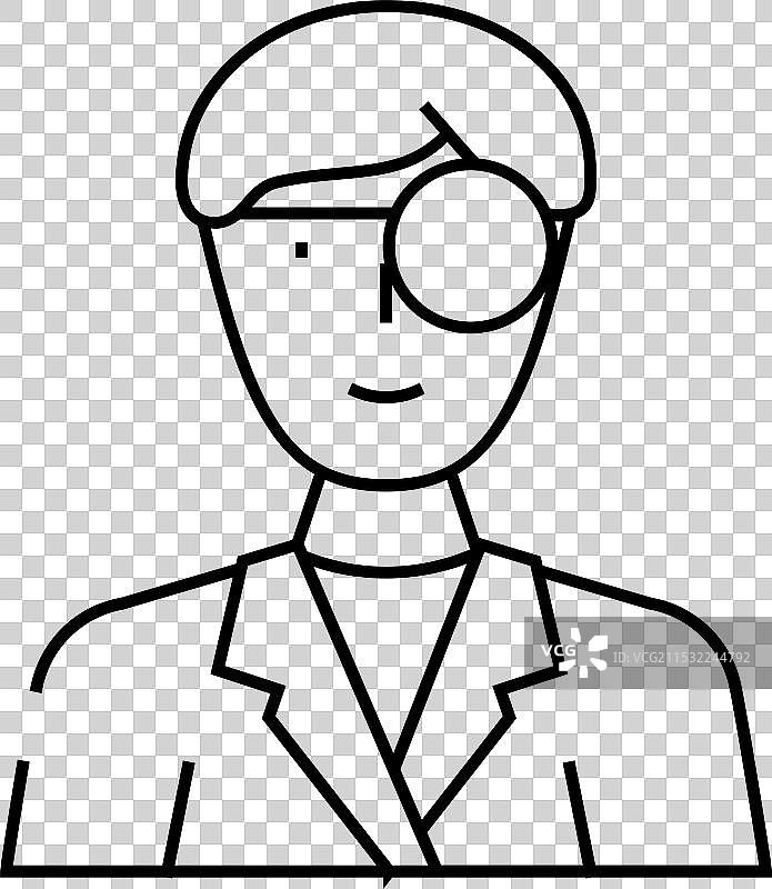 耳鼻喉科医生线条图标图片素材