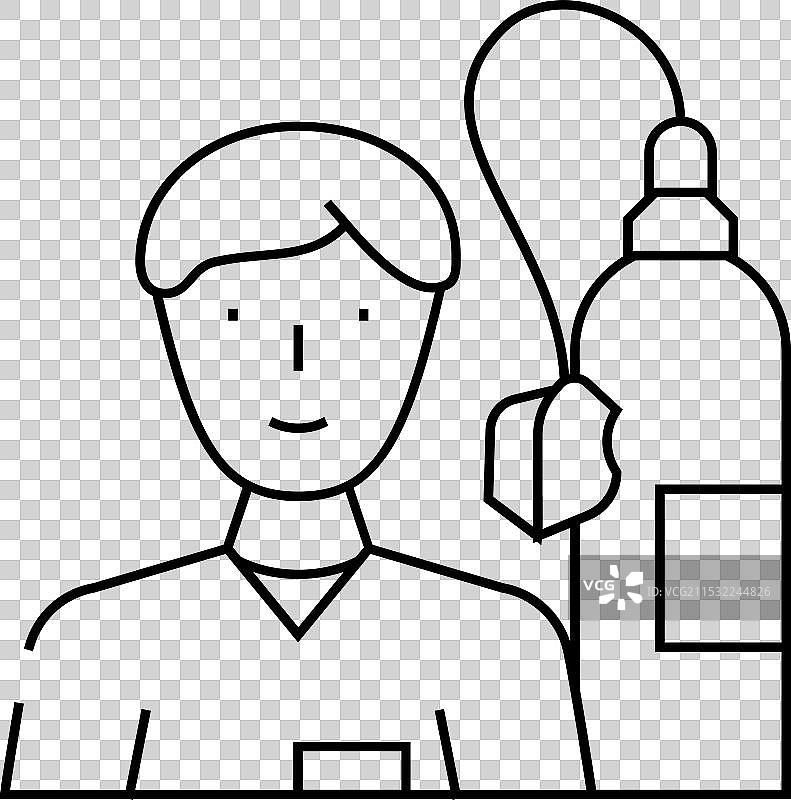 麻醉医生线条图标图片素材