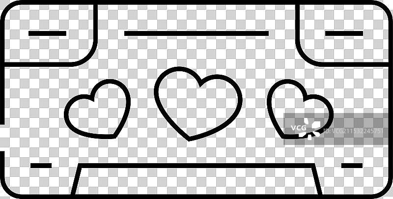 婚房线条图标图片素材