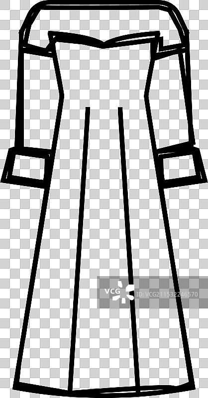 晚礼服线条图标图片素材
