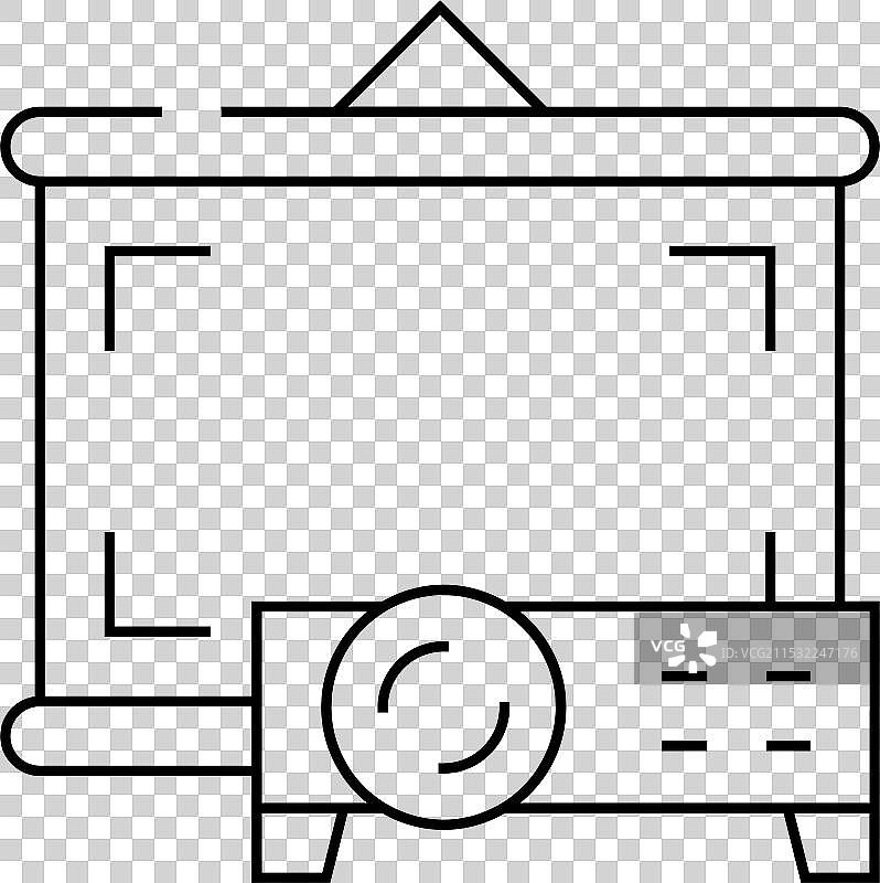 投影仪电子设备线条图标图片素材