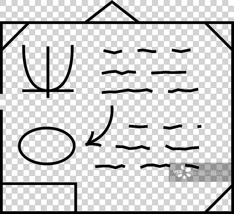 教室黑板线条图标图片素材
