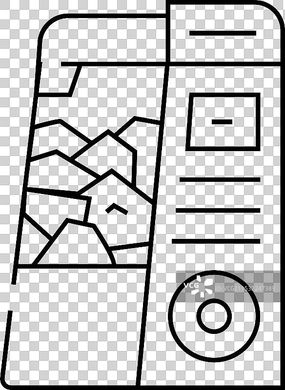 冰块机线条图标图片素材