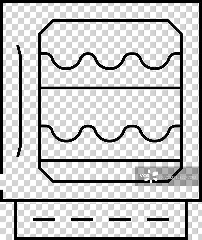 葡萄酒冷却器线条图标图片素材