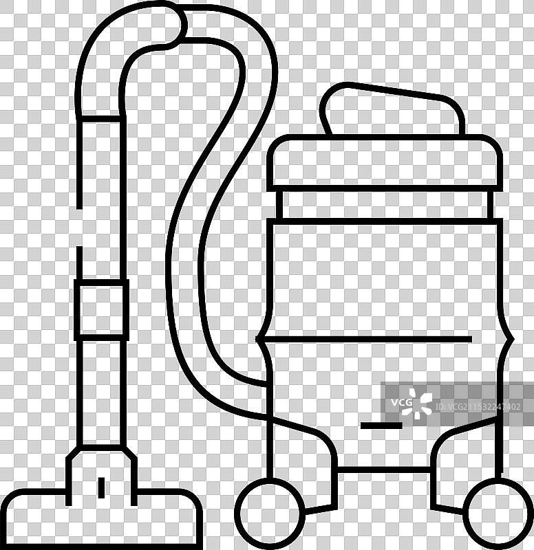 吸尘器线条图标图片素材