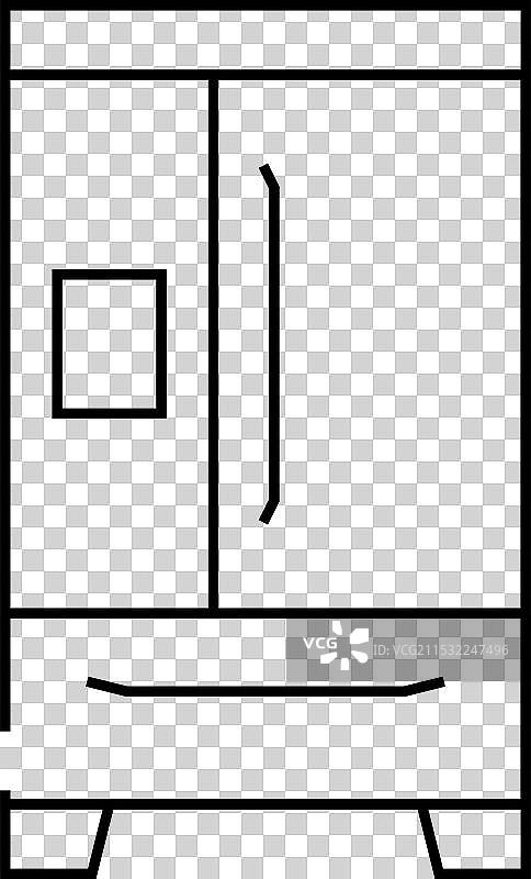 冰箱厨房设备线条图标图片素材