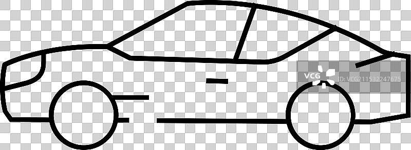 豪华旅行车线条图标图片素材