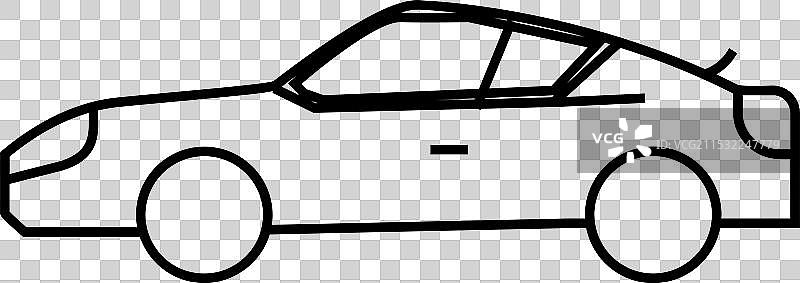 跑车线条图标图片素材