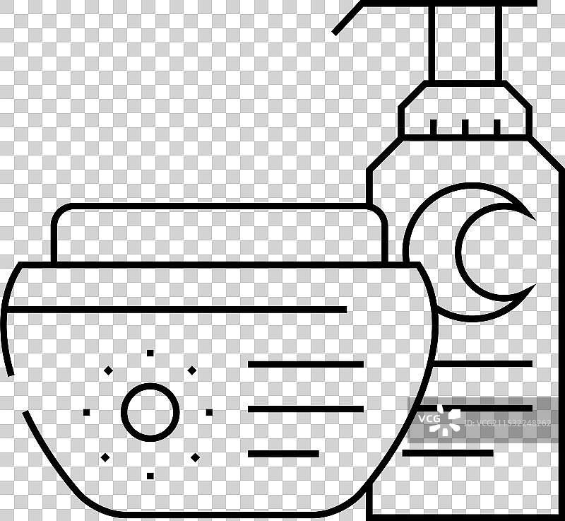 日夜霜包装线条图标图片素材