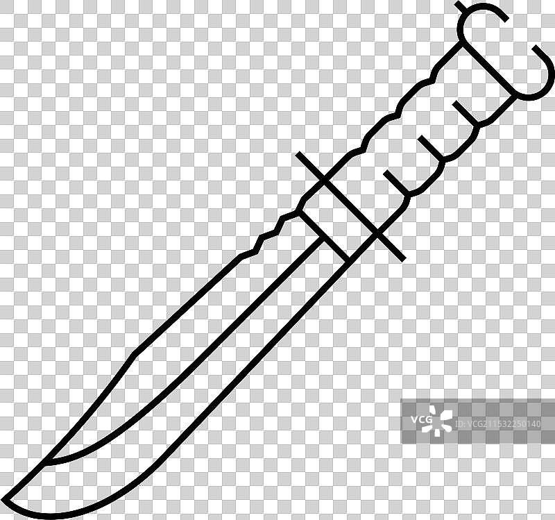 刀具武器线条图标图片素材