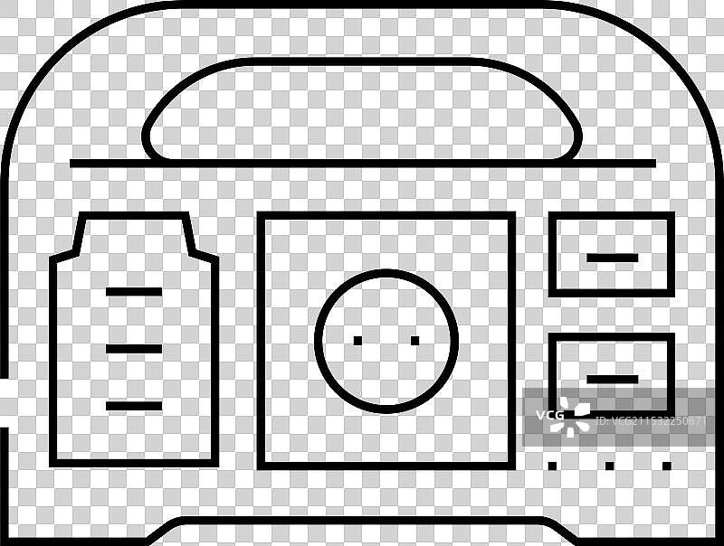 便携式电源站线条图标图片素材