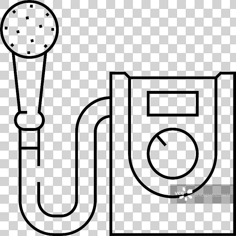 移动淋浴线条图标图片素材