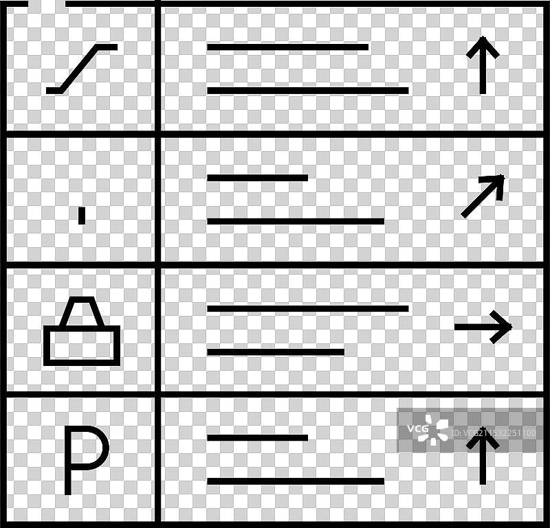 指示方向的线条图标图片素材