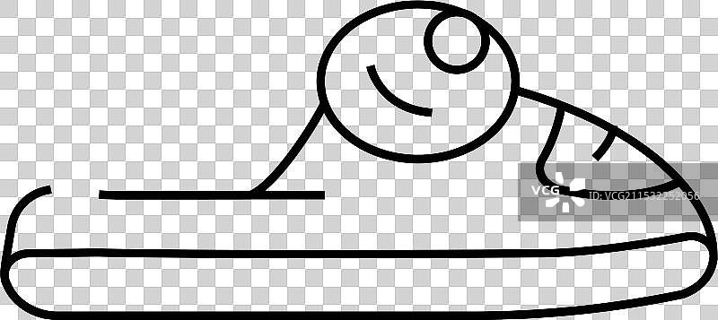 儿童拖鞋线条图标图片素材