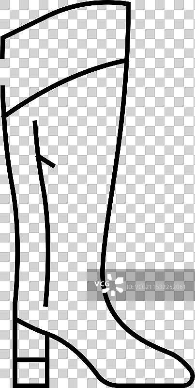 靴子鞋底线条图标图片素材