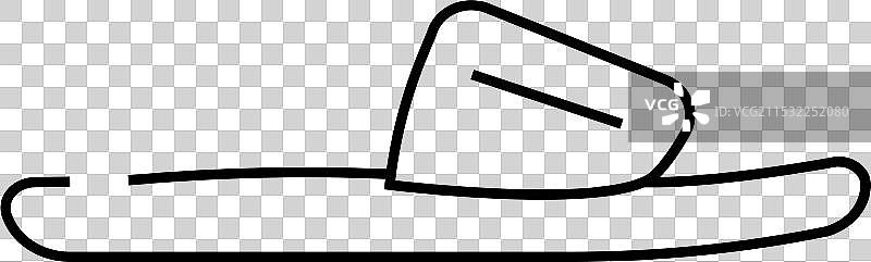 拖鞋 鞋类 线条图标图片素材