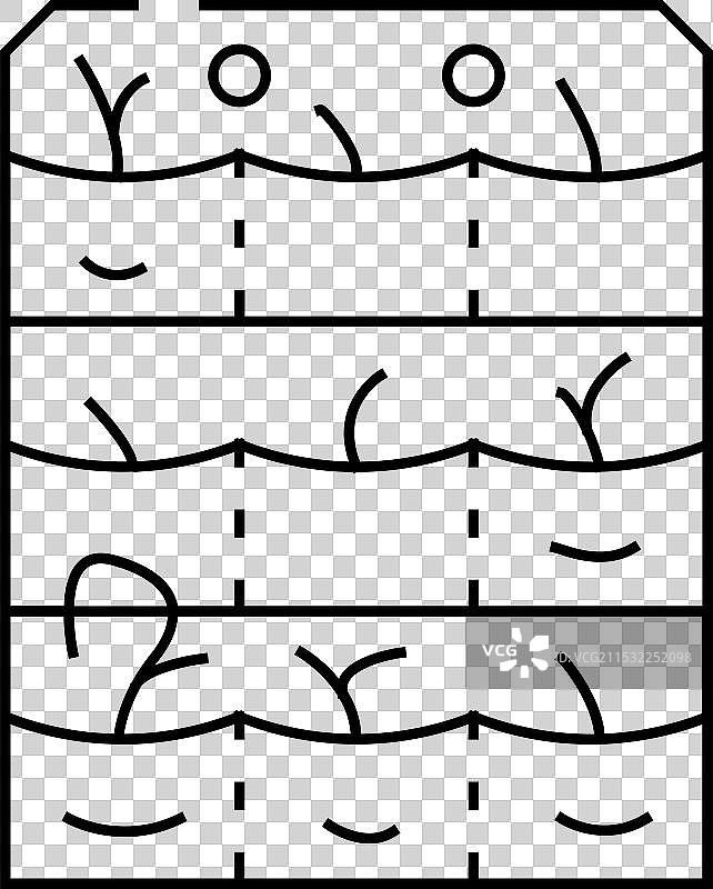 幼苗生长袋线条图标图片素材