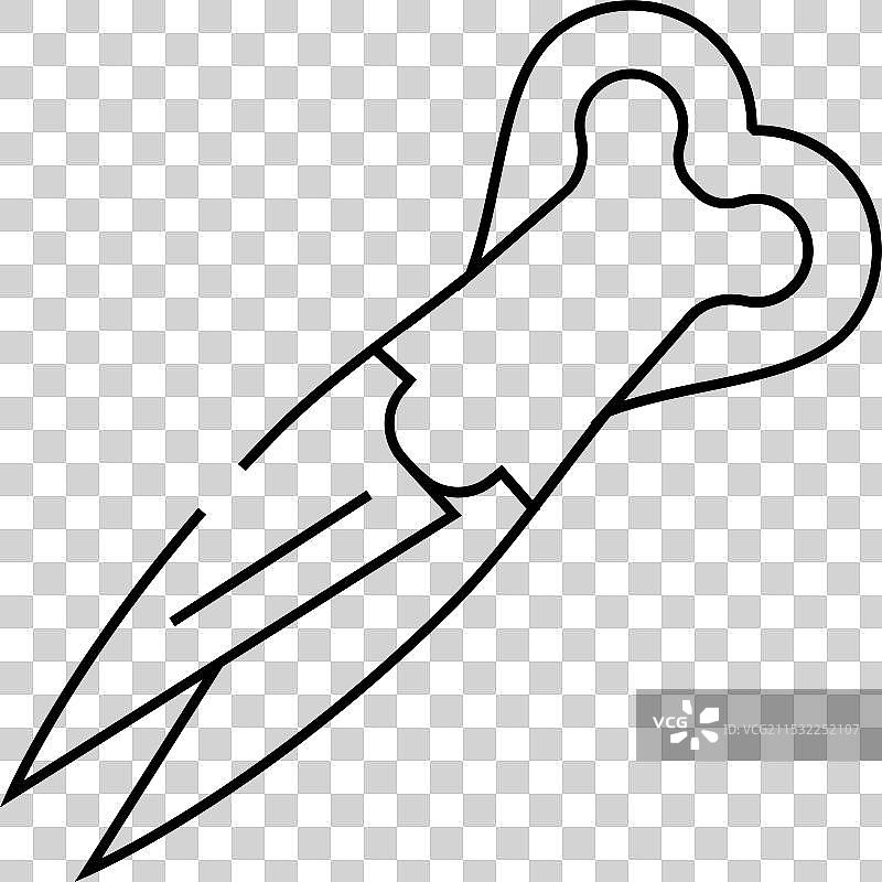 剪刀 花园配件 线条图标图片素材