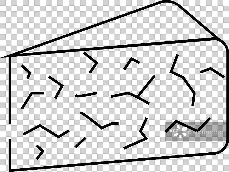 蓝纹奶酪线条图标图片素材