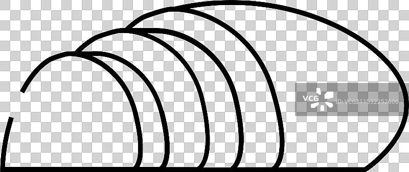 马苏里拉奶酪线条图标图片素材