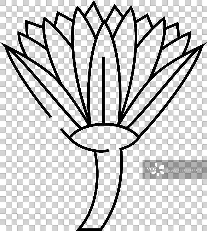 莲花线条图标图片素材