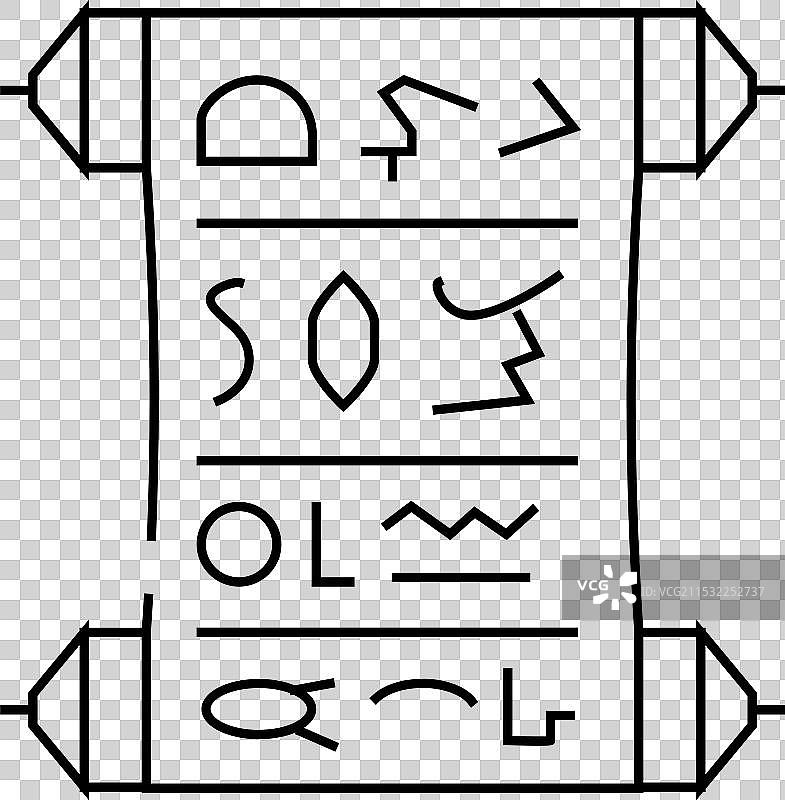 纸莎草纸列表线条图标图片素材