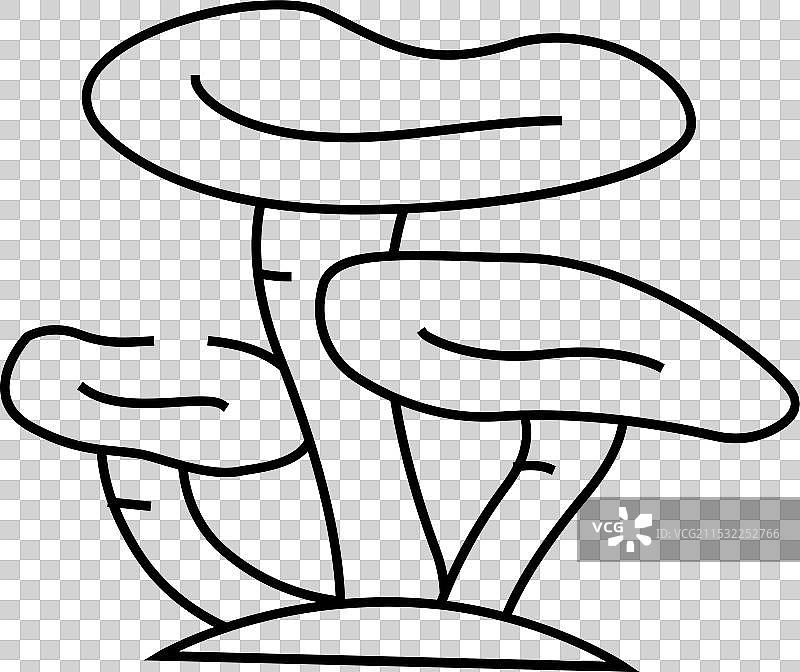 真菌蘑菇线条图标图片素材