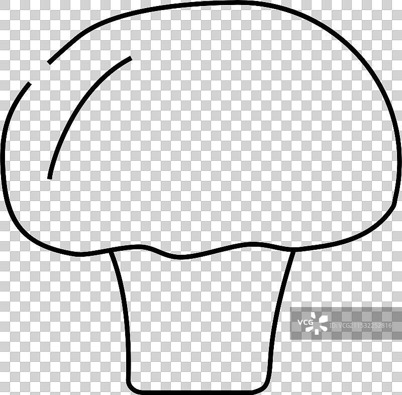 香菇线条图标图片素材